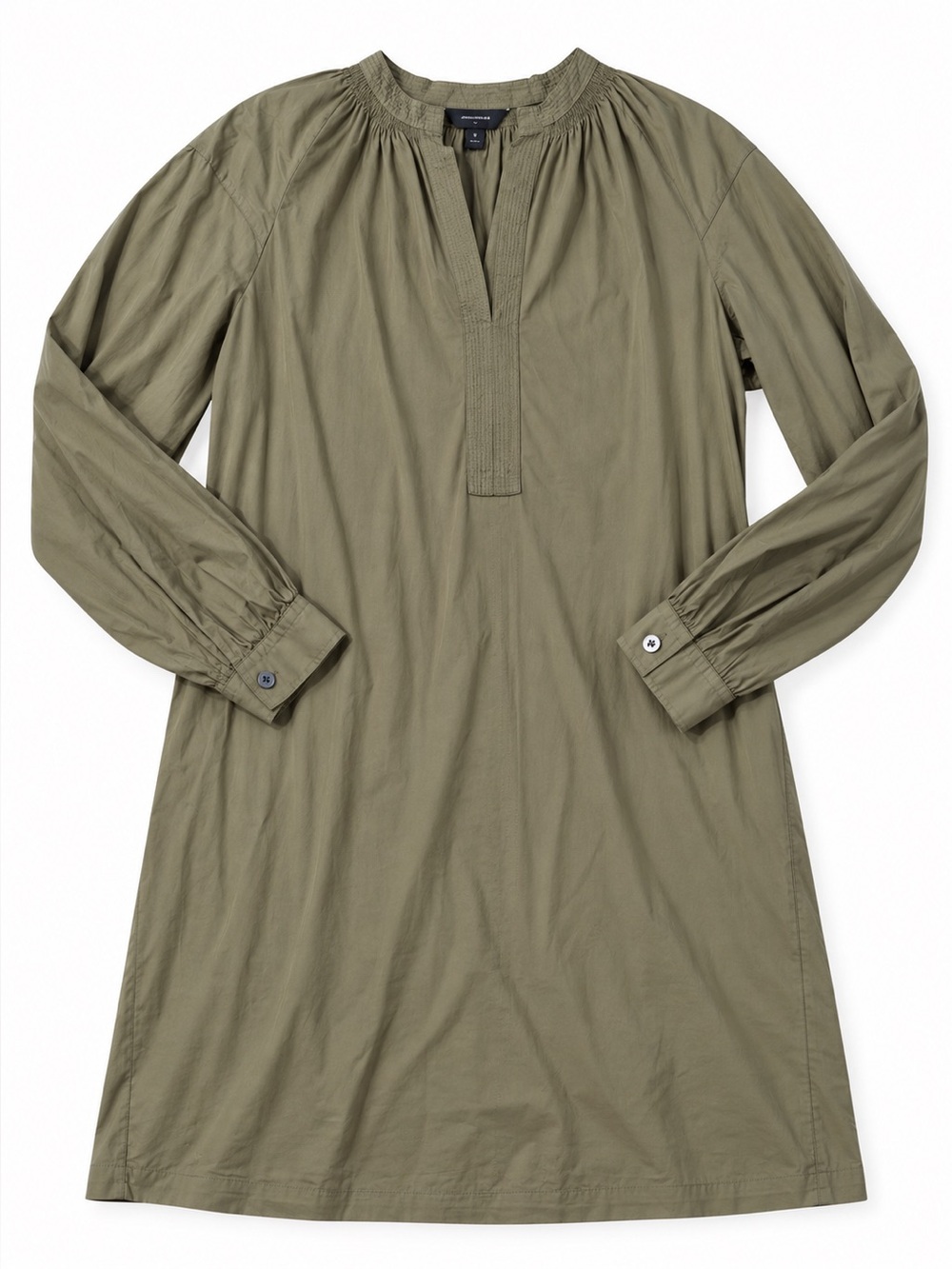 Banana Republic Olive Green Long Sleeve Shirt Dress Size Small